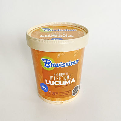 32 oz 950 ml papieren ijsbakken met deksels voor koude desserts