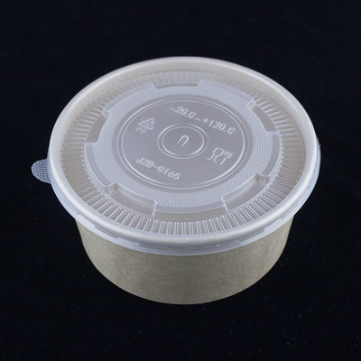 Eenvoudige wandpapier salade schalen met deksels Ronde Kraft Noodles Container 1300ml