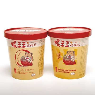 Eco Friendly Ramen Paper Bowl, 1000 ml Instant Noodle Bowl Verpakking Met Deksels
