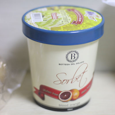 Eco-vriendelijke ijspapierbeker met deksel 16oz 475ml bevroren yoghurt container