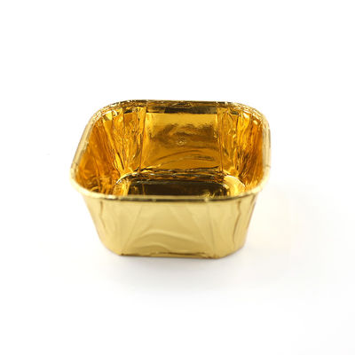 Metalen folie cupcake voering Gouden aluminium bakkerij verpakking wegwerpdoos