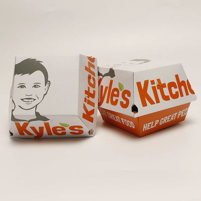 Herbruikbare gebakken kip verpakkingsdozen Burger papier uit te nemen containers