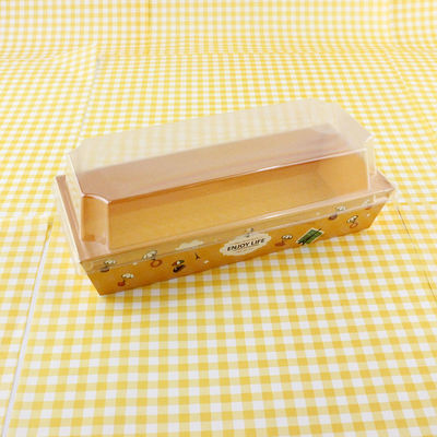 Op maat gedrukte bakkerij verpakkingsdoos Boat Shape Afbreekbare cake papier container