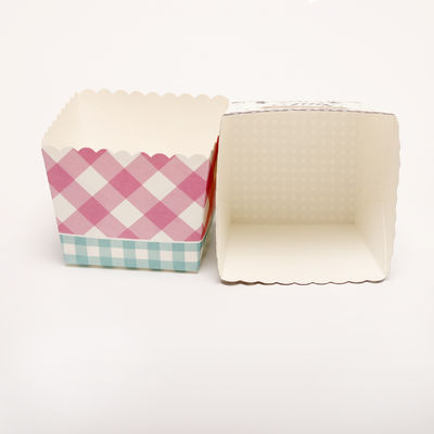Compostabele bakkerij verpakkingsdoos opvouwbare vierkante papieren taartbeker met logo