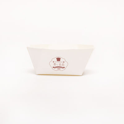 Vierkante veelhoekige bakkerij verpakkingsdoos wegwerp gedrukte kartonnen cake cup