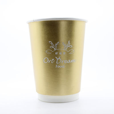 Eenmalig drinkpapierbeker 450 ml rond, licht, op maat gedrukt