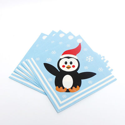 17 gram gedrukt papier diner servetten, handdoek doek blauw papier serviettes