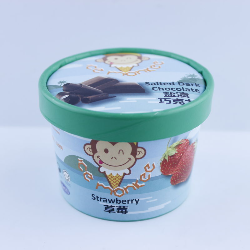 Yoghurtpapier ijsbak met deksel, milieuvriendelijk 5 oz 150 ml ijsbeker