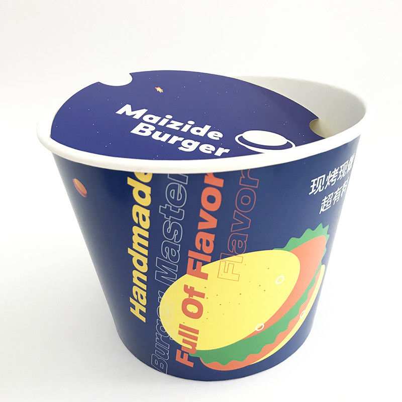Op maat wegwerppapier emmers 170oz Single Wall 220mm Top Cup voor popcorn