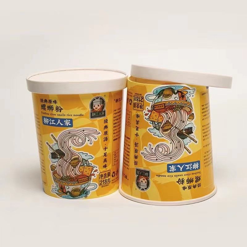 Instant Noodle Paper Cup 32oz Fries Porridge Bowl Met Flat Lid Food Grade