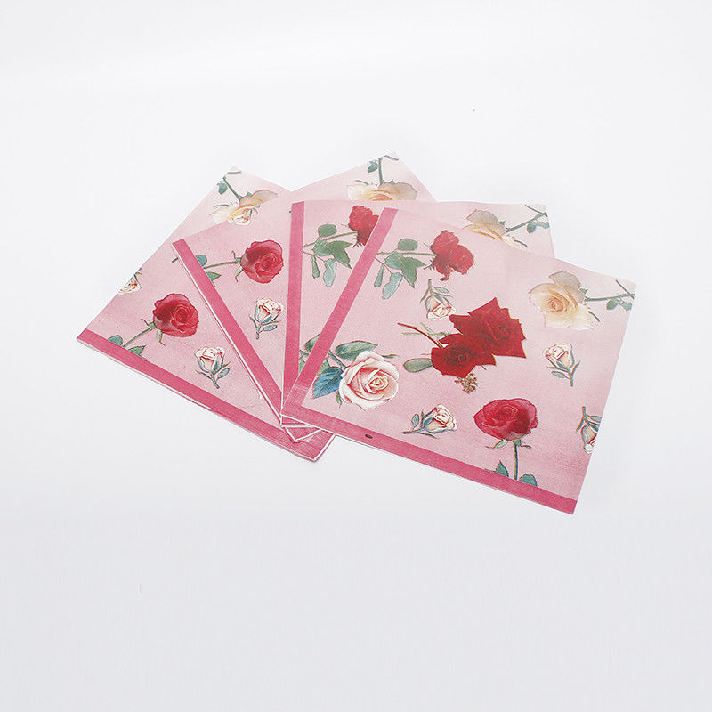 3 Ply Cocktail Printing Paper Servet Recycled Airlaid Decorative 250 * 250mm