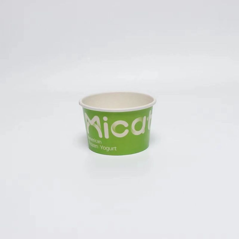 Paper Bowl Ice Cream Cup maken wegwerp snack bak ijskop verpakkingsbak dubbel PE film kop